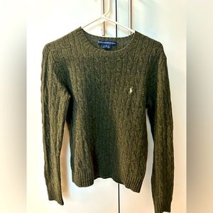 Ralph Lauren Cable Crew Sweater - Olive - M